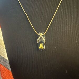 Gold and Silver Pendant Necklace